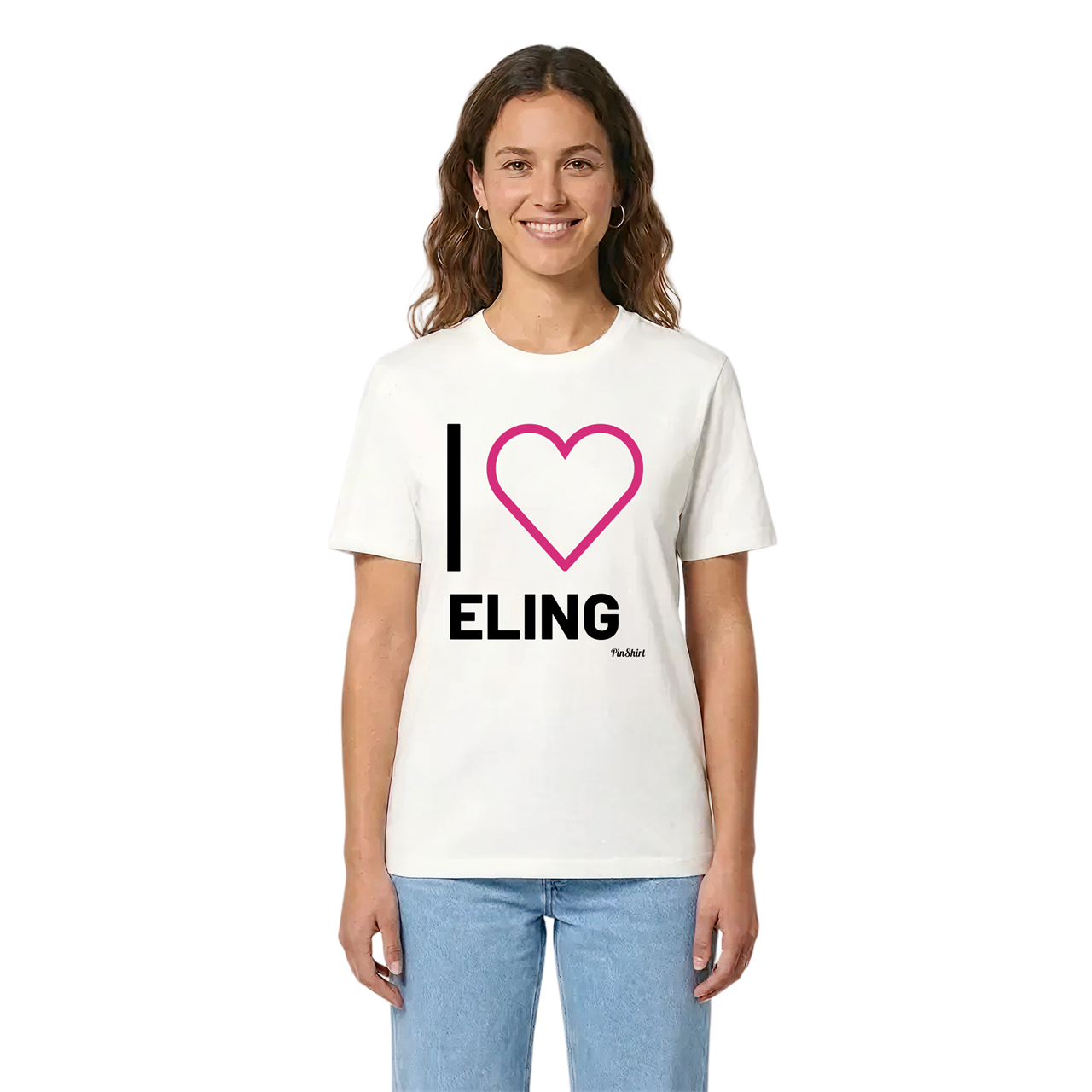 Jag älskar Eling t-shirt stort tryck i miljö