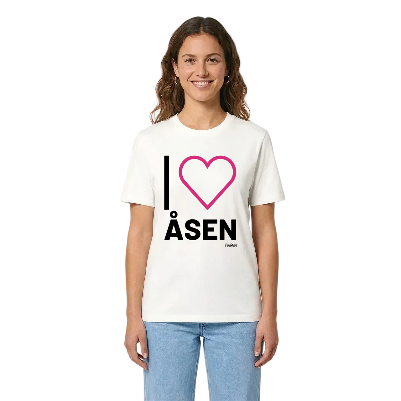 Jag älskar Åsen t-shirt stort tryck i miljö