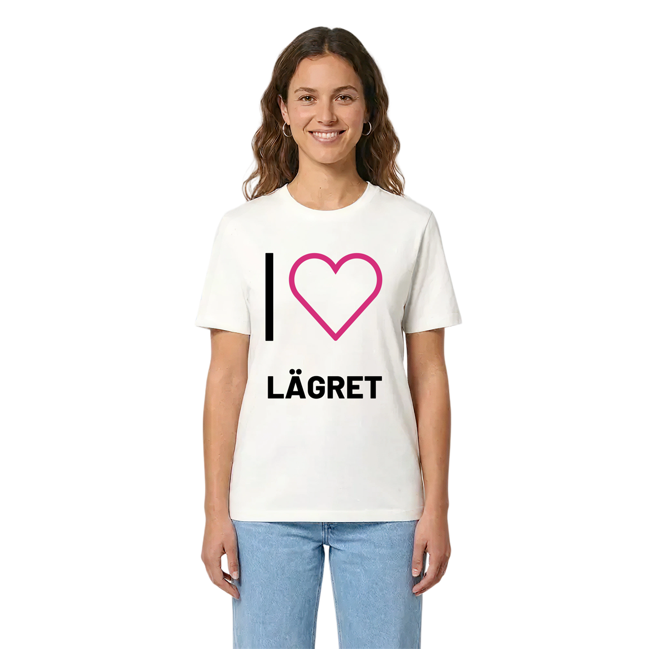 Jag älskar Lägret t-shirt stort tryck i miljö