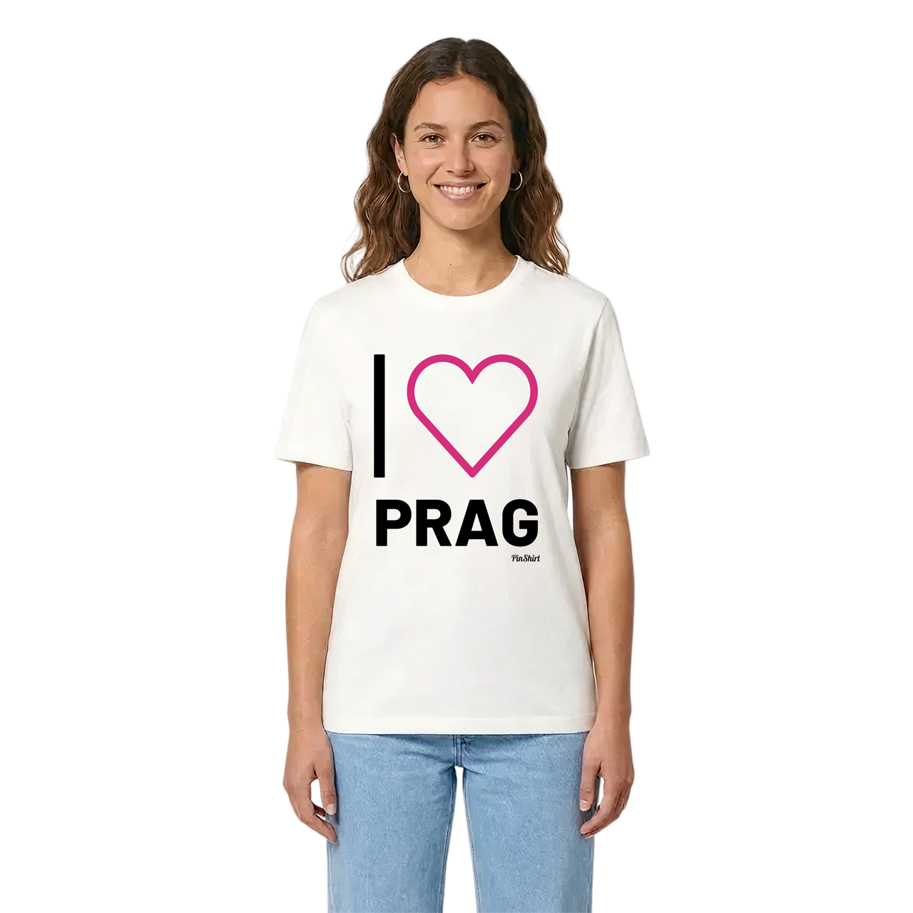 Jag älskar Prag t-shirt stort tryck i miljö
