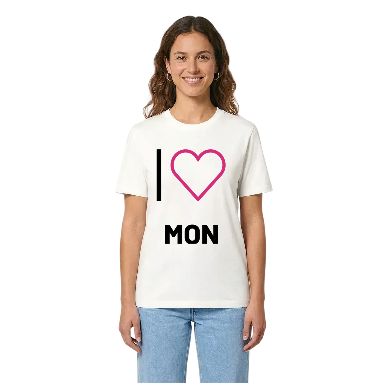 Jag älskar Mon t-shirt stort tryck i miljö