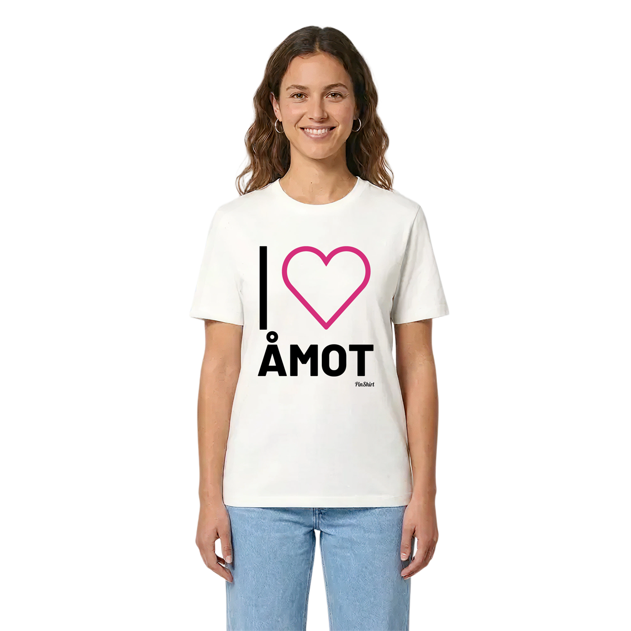 Jag älskar Åmot t-shirt stort tryck i miljö