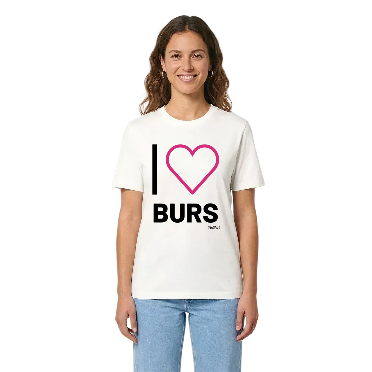 Jag älskar Burs t-shirt stort tryck i miljö