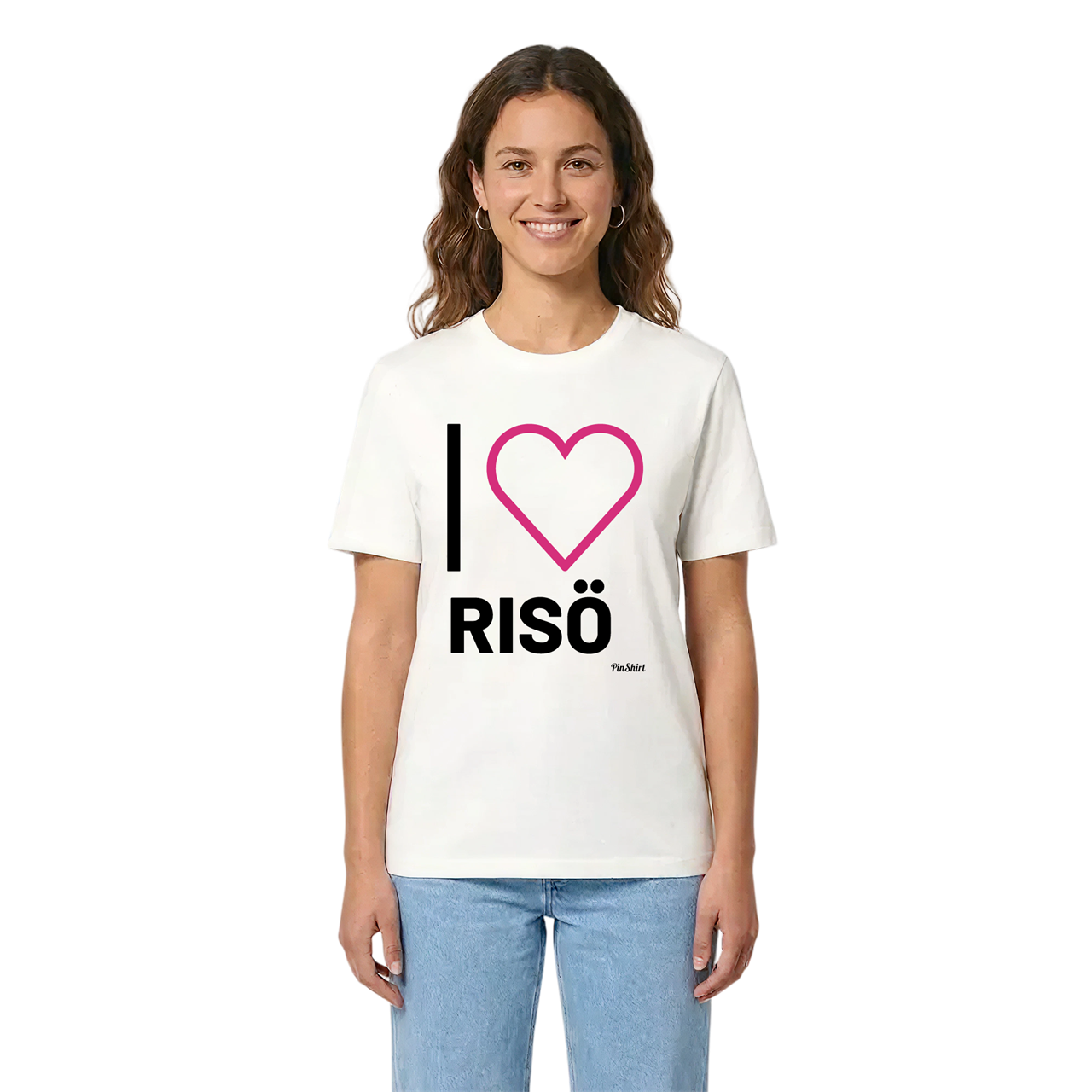 Jag älskar Risö t-shirt stort tryck i miljö