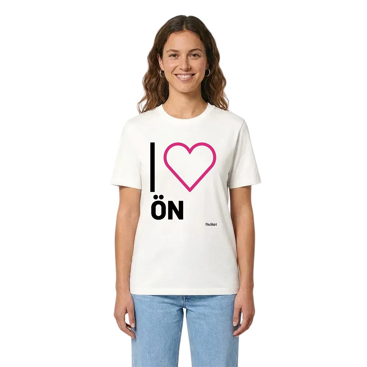 Jag älskar Ön t-shirt stort tryck i miljö