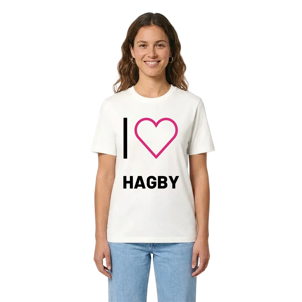 Jag älskar Hagby t-shirt stort tryck i miljö