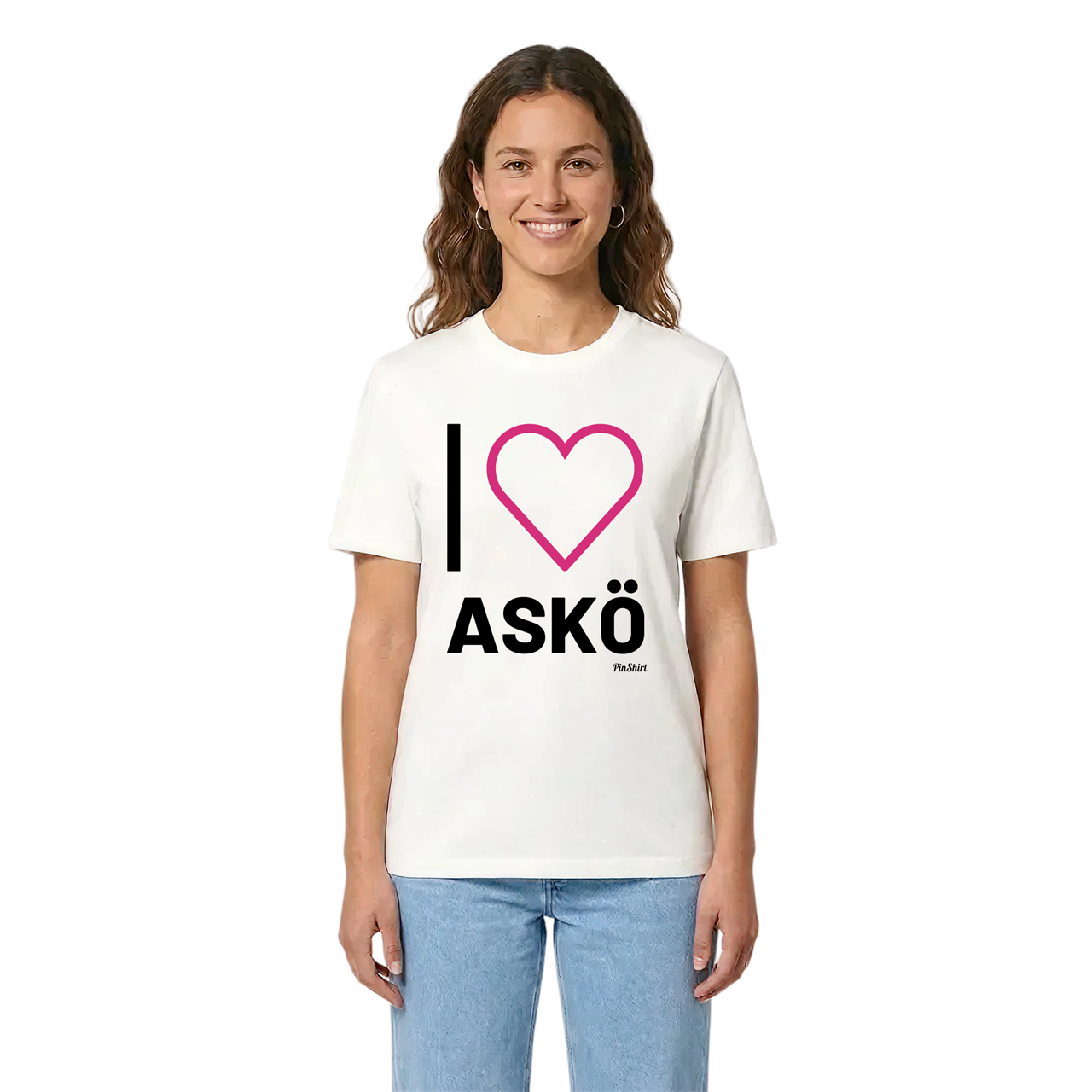 Jag älskar Askö t-shirt stort tryck i miljö