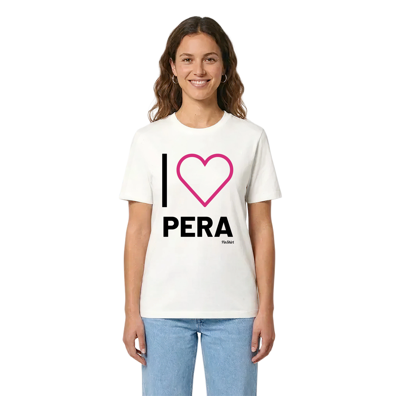 Jag älskar Pera t-shirt stort tryck i miljö