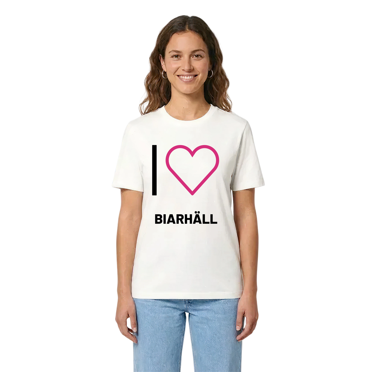 Jag älskar Biarhäll t-shirt stort tryck i miljö