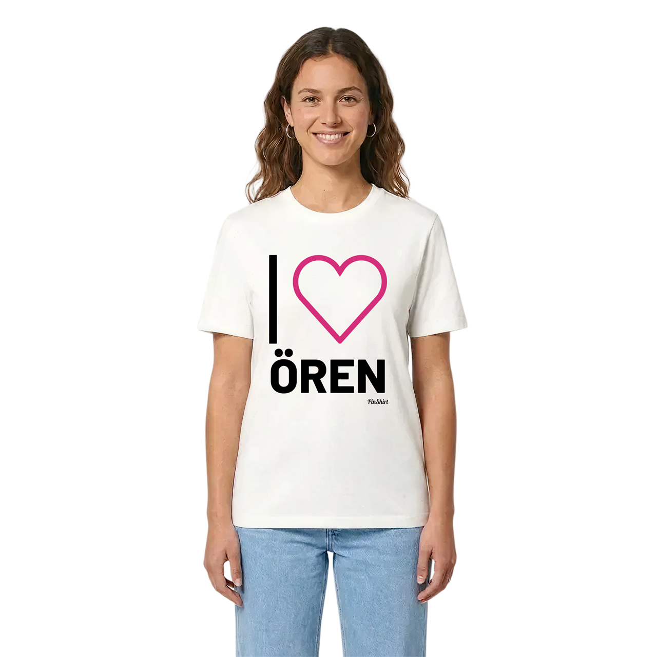 Jag älskar Ören t-shirt stort tryck i miljö