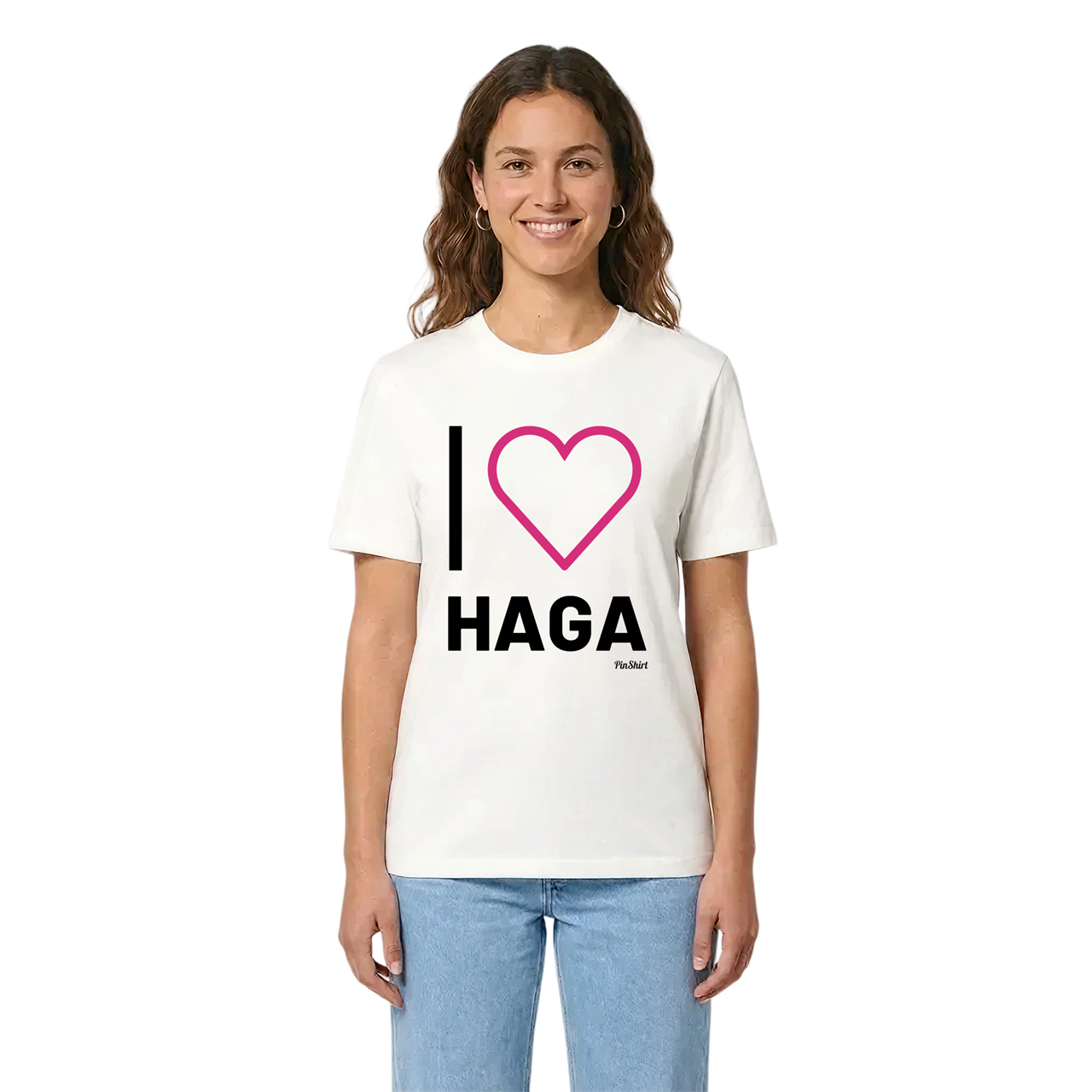 Jag älskar Haga t-shirt stort tryck i miljö