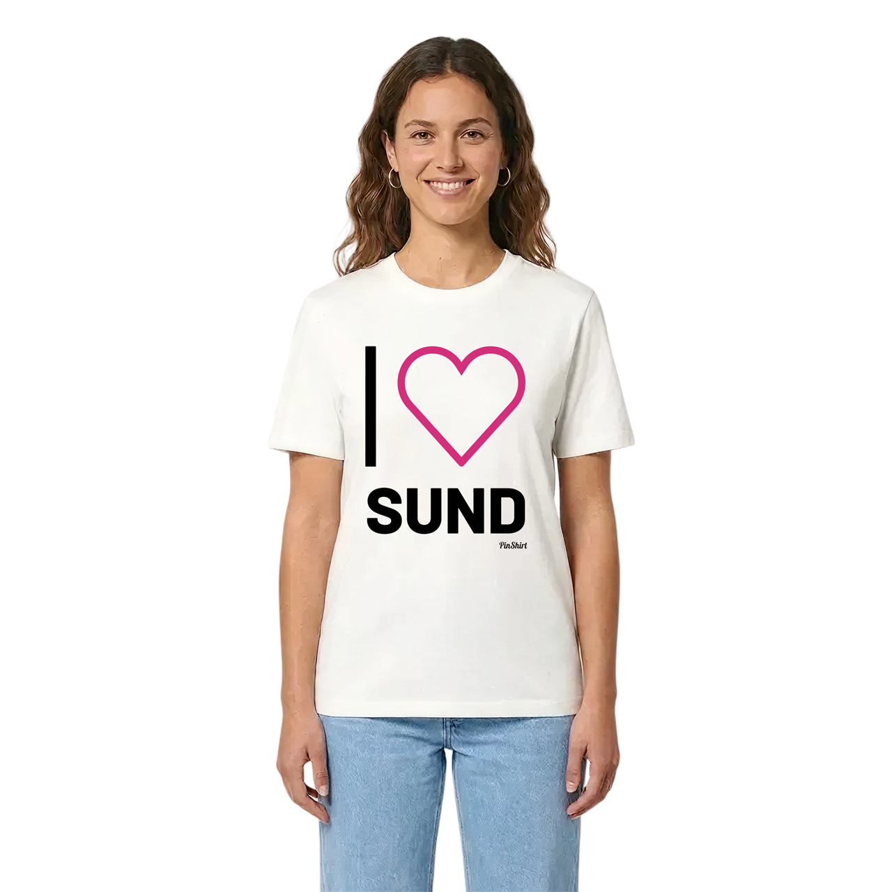 Jag älskar Sund t-shirt stort tryck i miljö