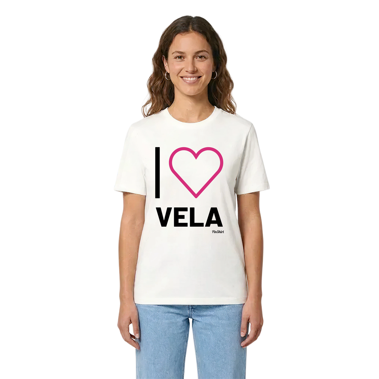 Jag älskar Vela t-shirt stort tryck i miljö