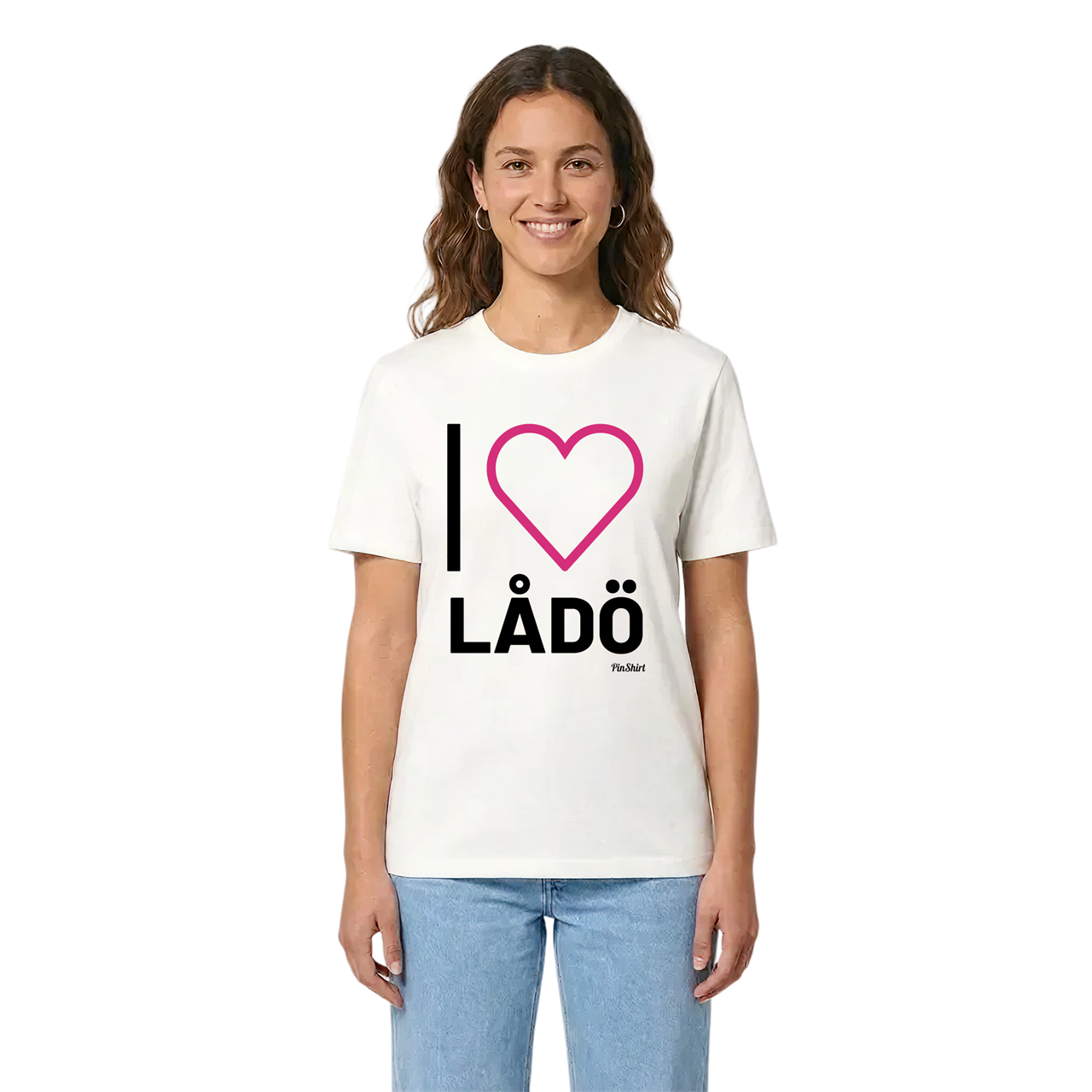 Jag älskar Lådö t-shirt stort tryck i miljö
