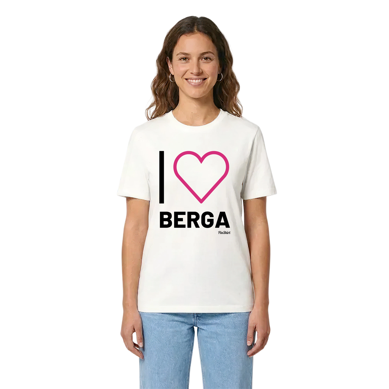 Jag älskar Berga t-shirt stort tryck i miljö