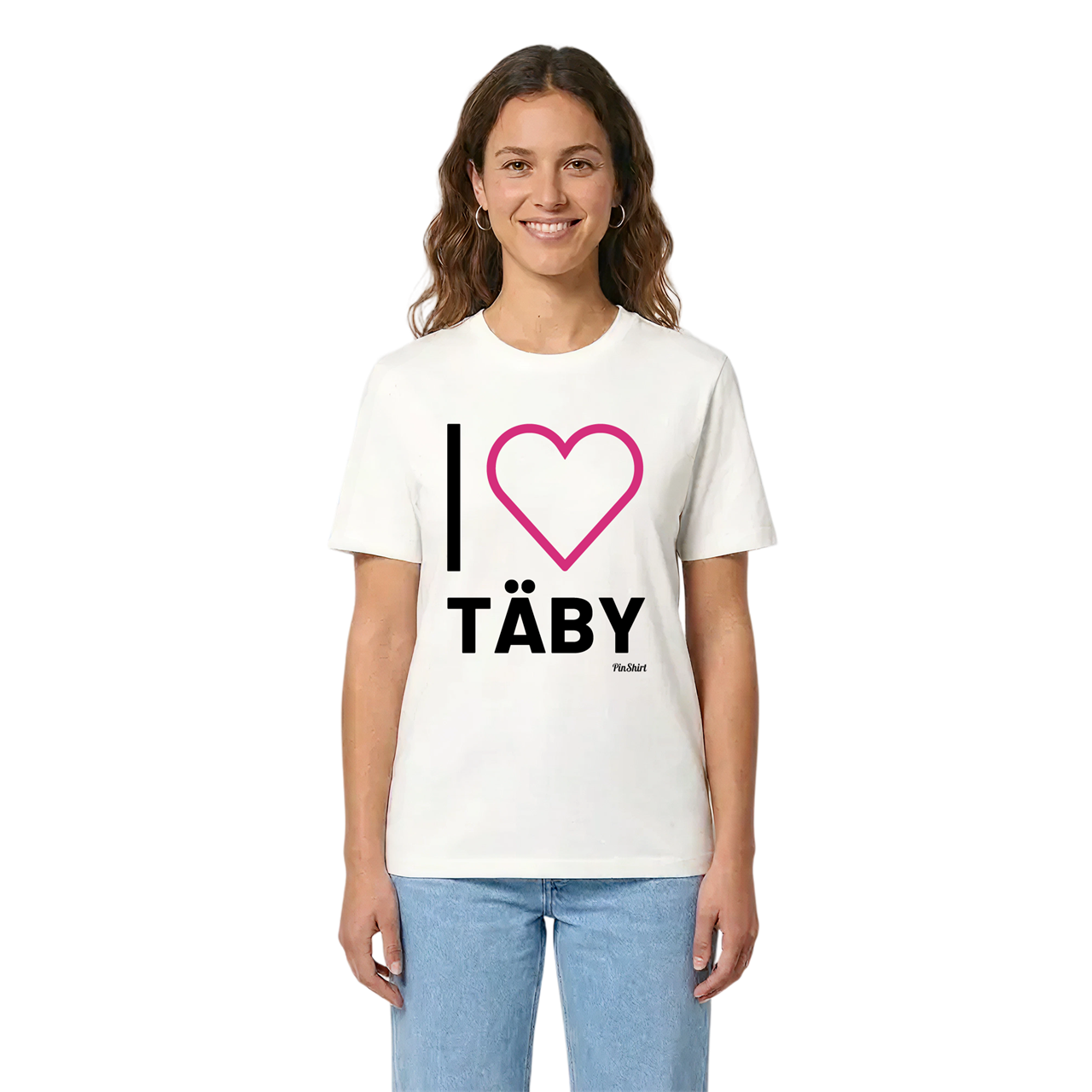 Jag älskar Täby t-shirt stort tryck i miljö