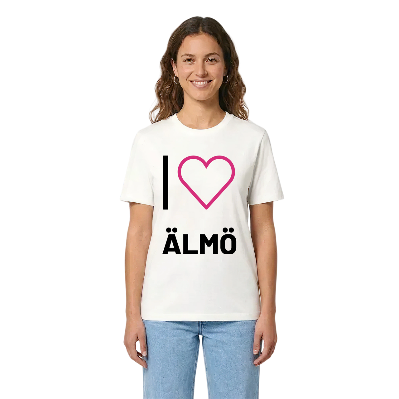 Jag älskar Älmö t-shirt stort tryck i miljö