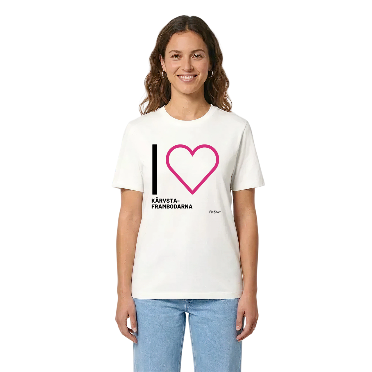 Jag älskar Kärvsta-Frambodarna t-shirt stort tryck i miljö