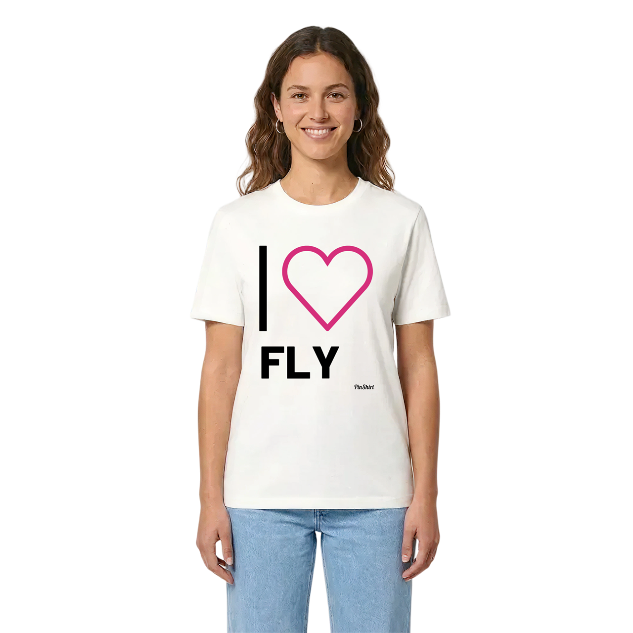 Jag älskar Fly t-shirt stort tryck i miljö