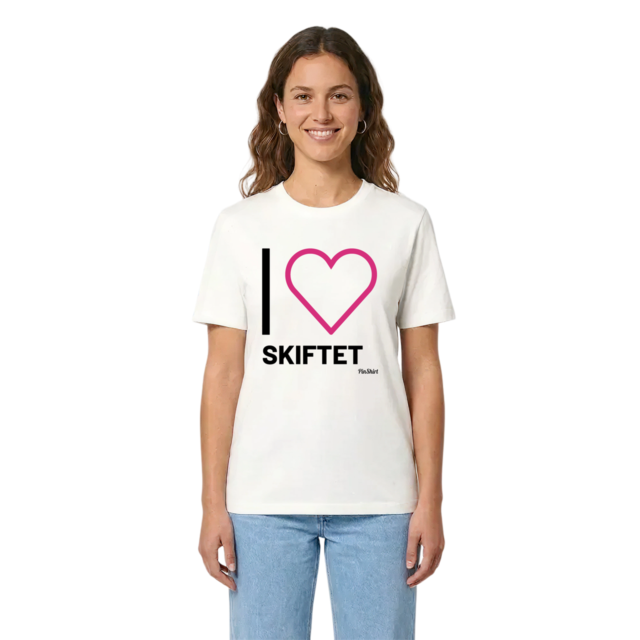 Jag älskar Skiftet t-shirt stort tryck i miljö