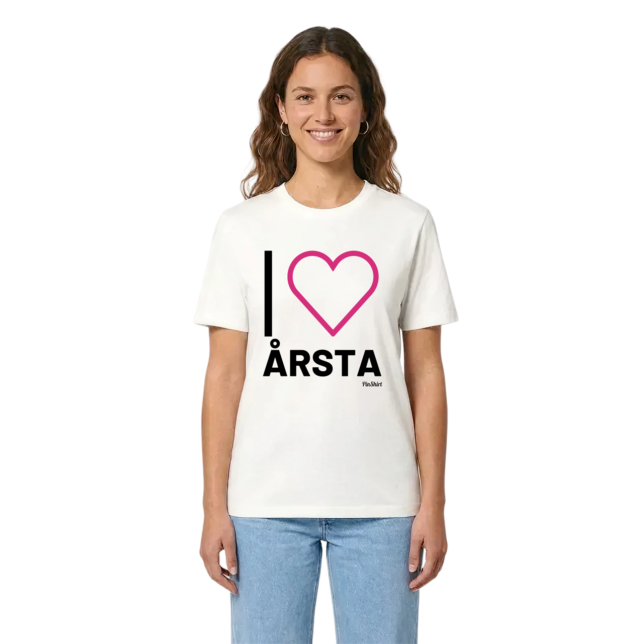 Jag älskar Årsta t-shirt stort tryck i miljö