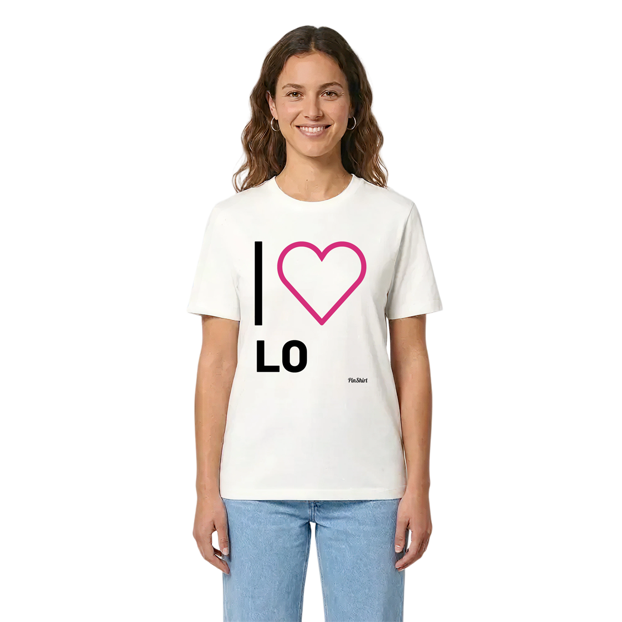 Jag älskar Lo t-shirt stort tryck i miljö
