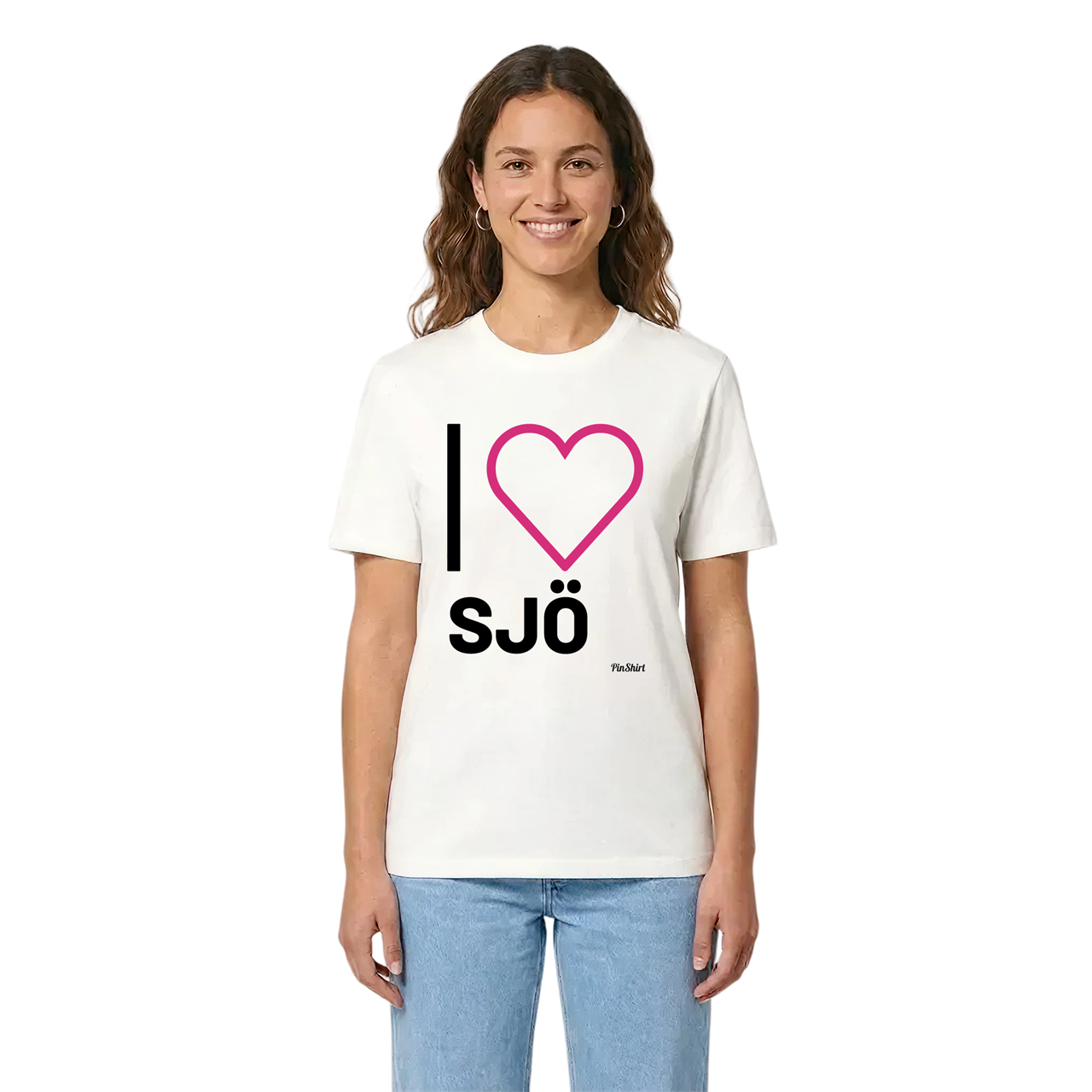 Jag älskar Sjö t-shirt stort tryck i miljö