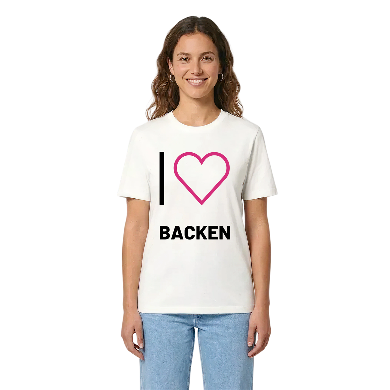 Jag älskar Backen t-shirt stort tryck i miljö