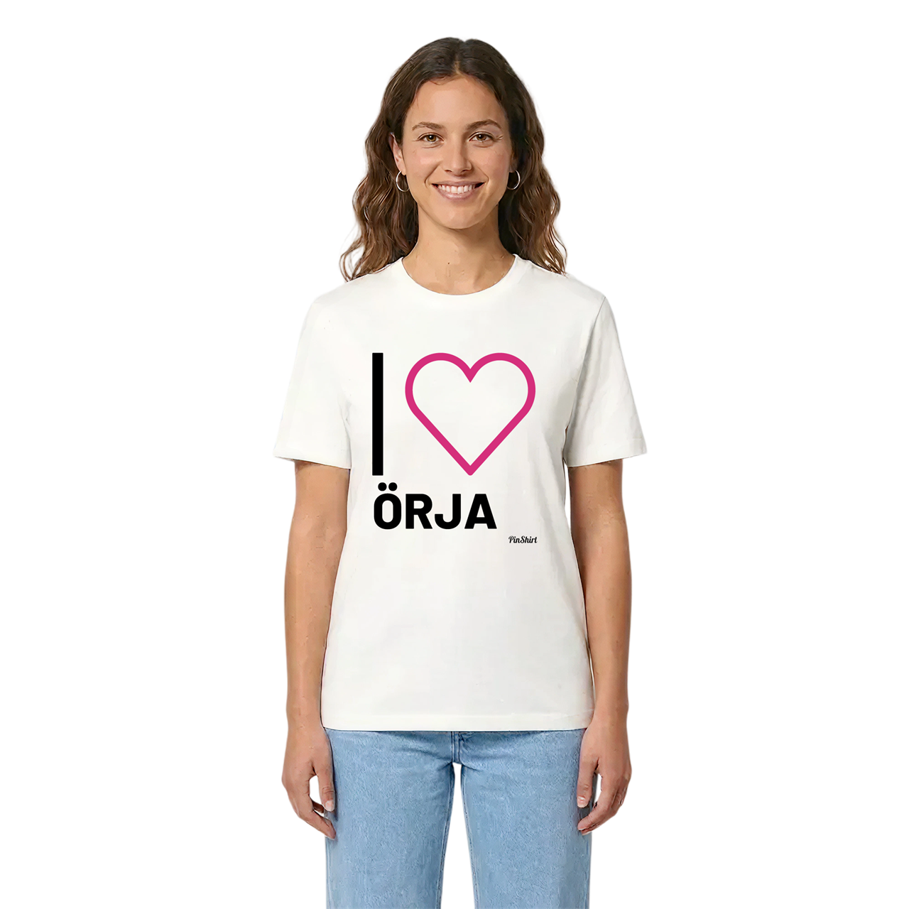 Jag älskar Örja t-shirt stort tryck i miljö