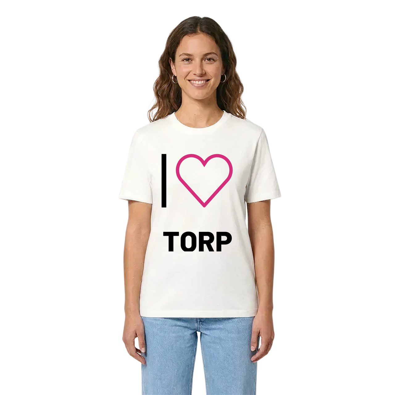 Jag älskar Torp t-shirt stort tryck i miljö