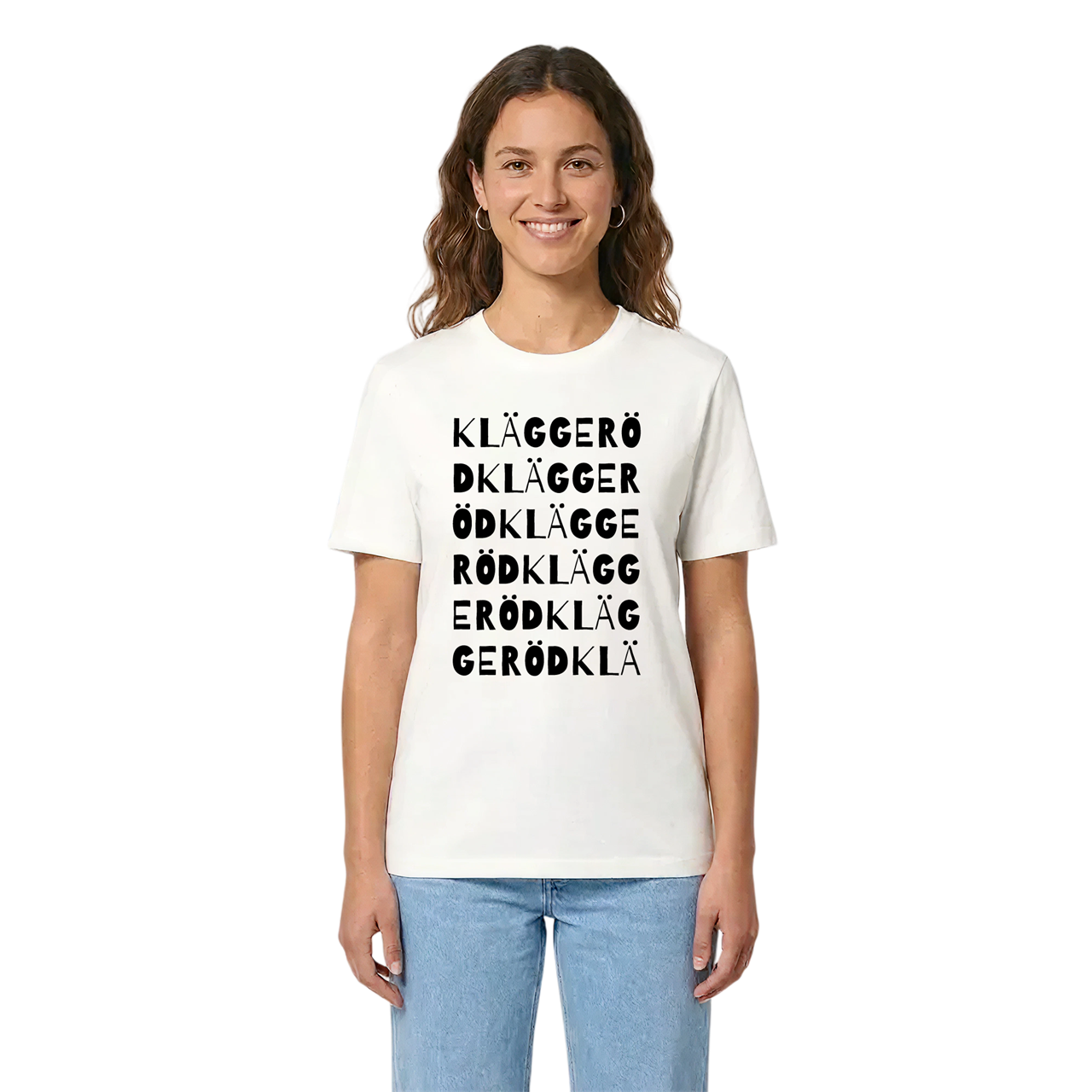 Kläggeröd ordlek t-shirt i miljö