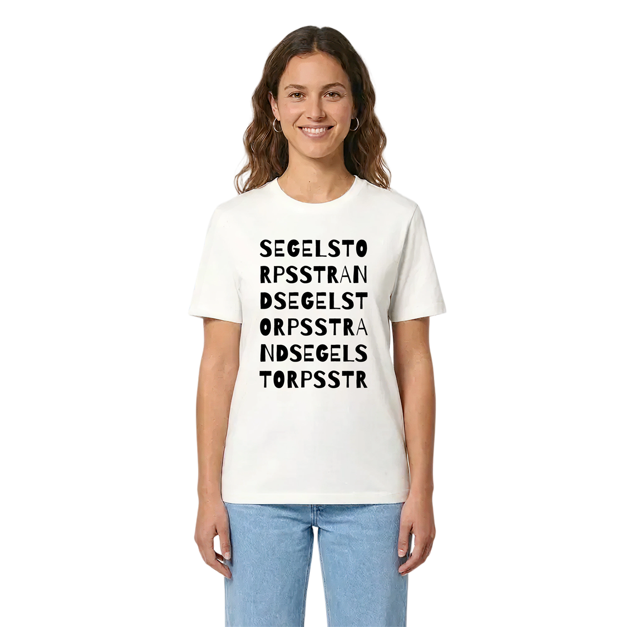 Segelstorpsstrand ordlek t-shirt i miljö