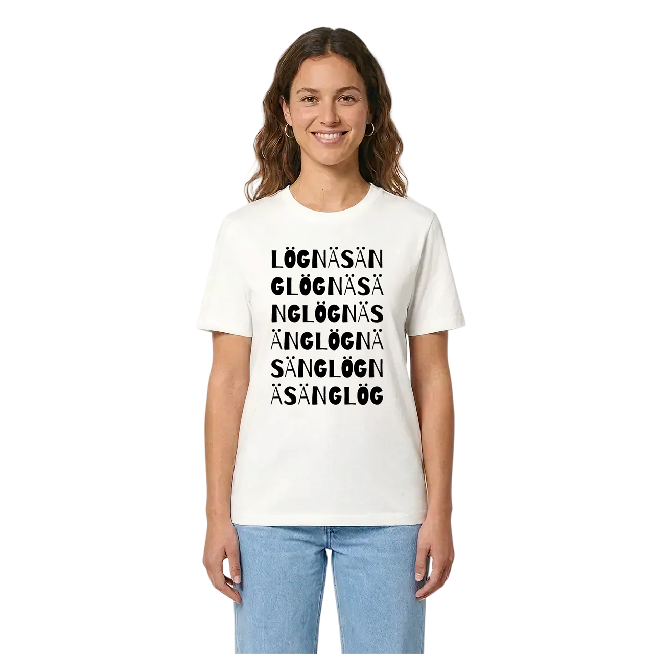 Lögnäsäng ordlek t-shirt i miljö