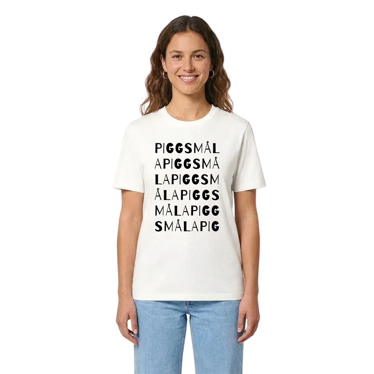 Piggsmåla ordlek t-shirt i miljö
