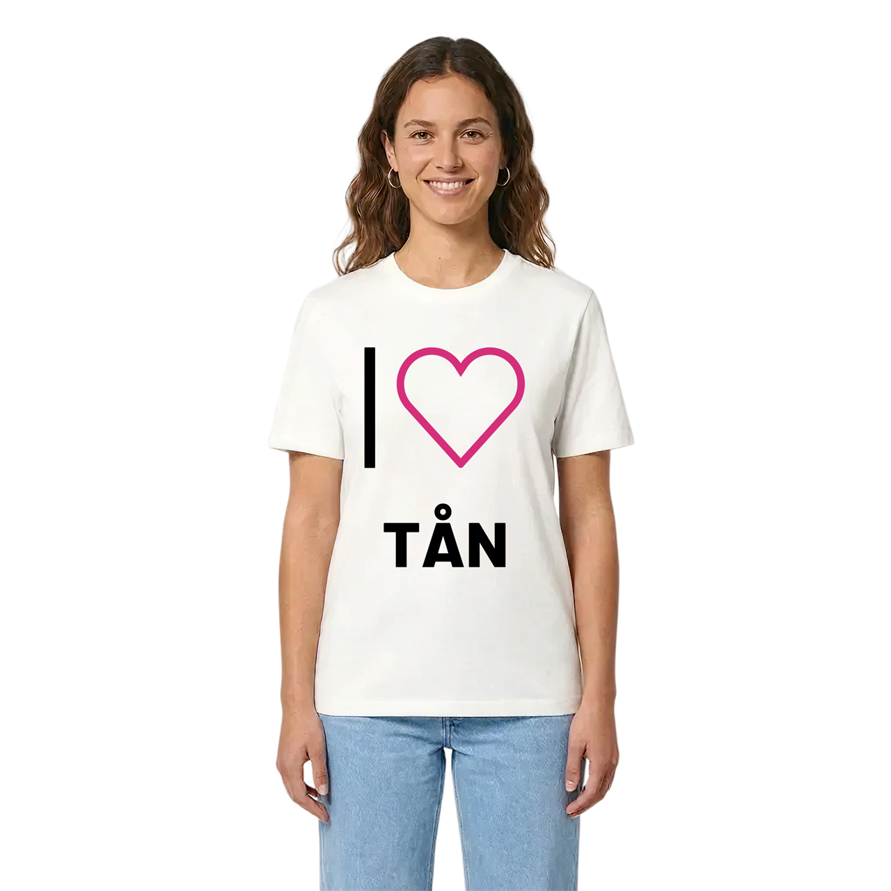 Jag älskar Tån t-shirt stort tryck i miljö