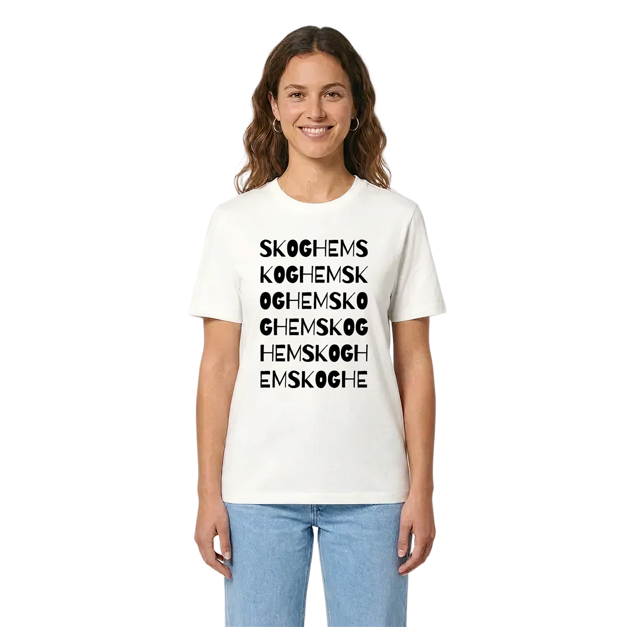 Skoghem ordlek t-shirt i miljö