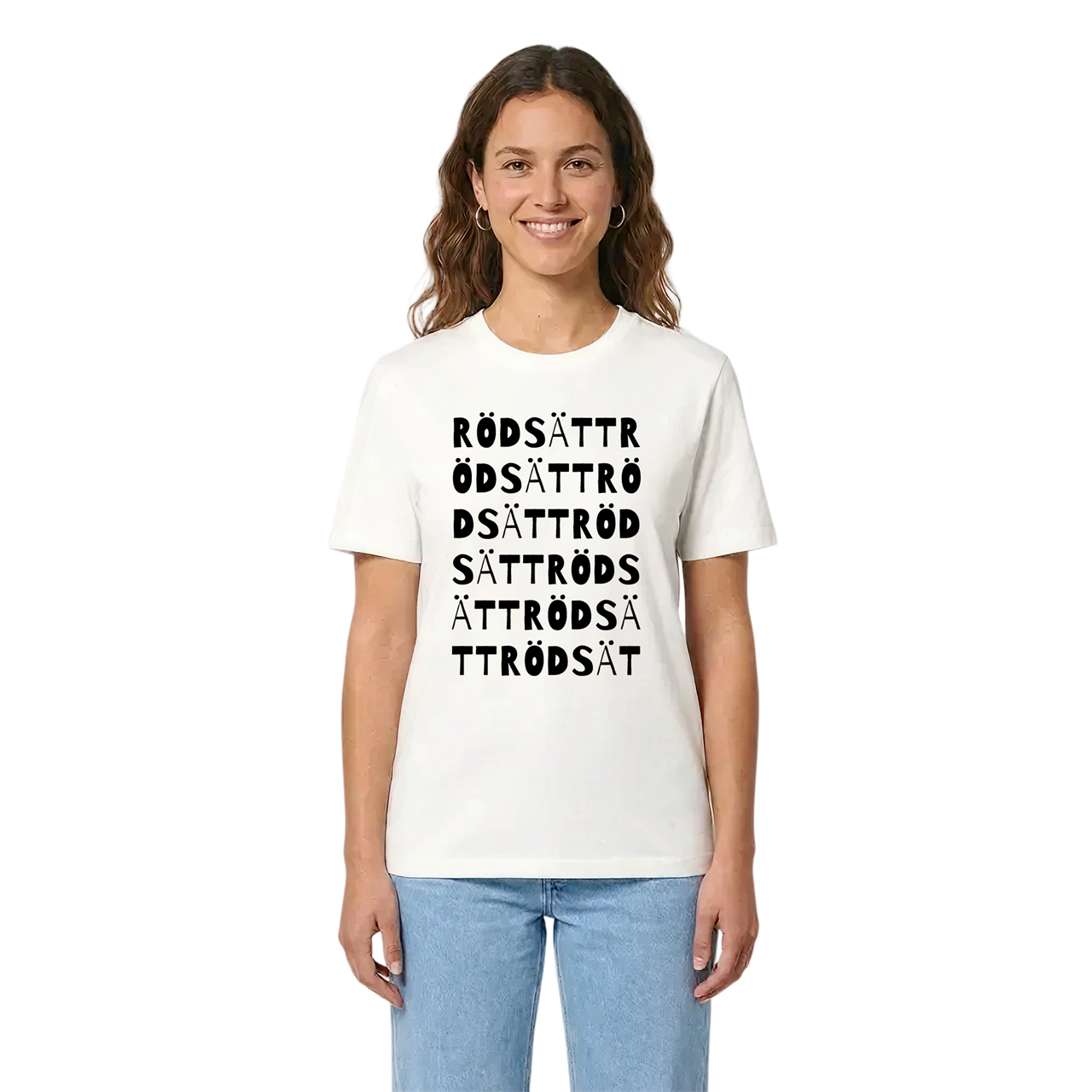Rödsätt ordlek t-shirt i miljö