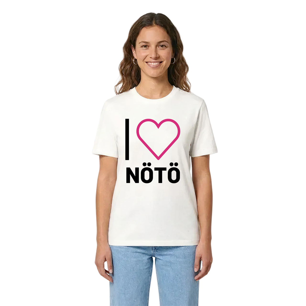 Jag älskar Nötö t-shirt stort tryck i miljö