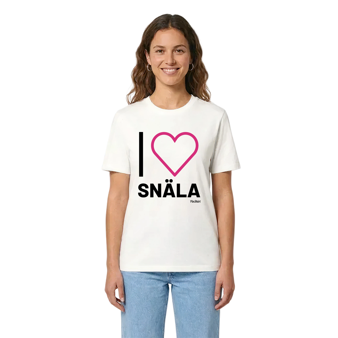 Jag älskar Snäla t-shirt stort tryck i miljö