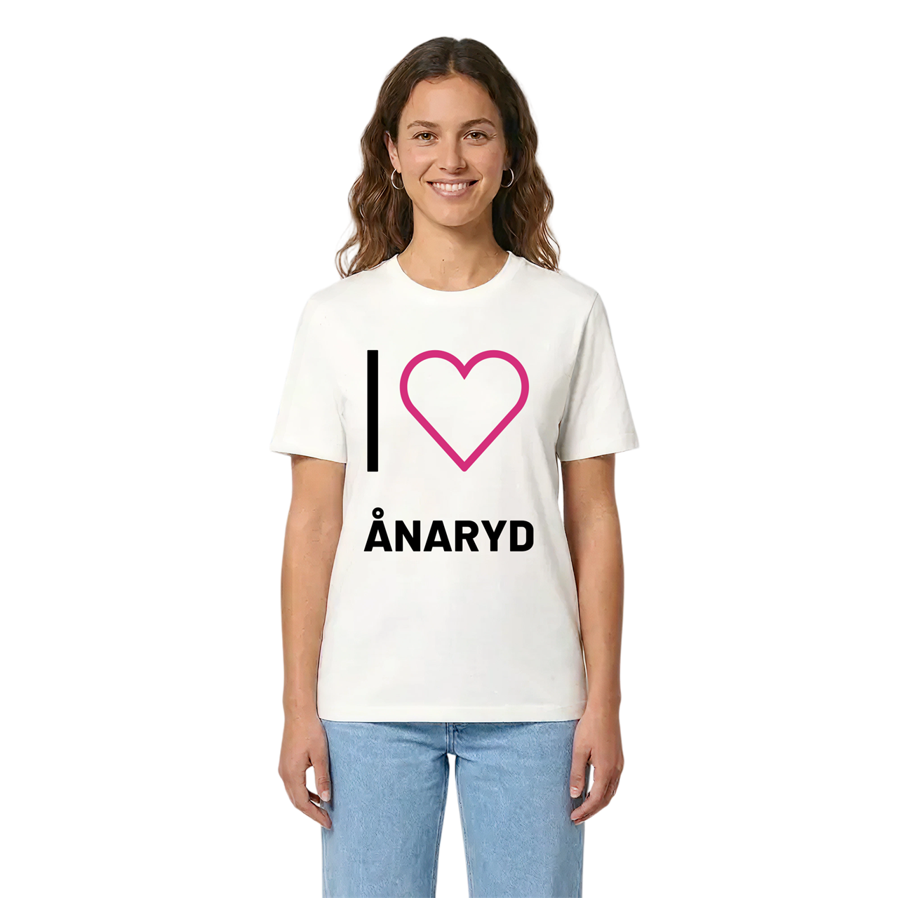 Jag älskar Ånaryd t-shirt stort tryck i miljö
