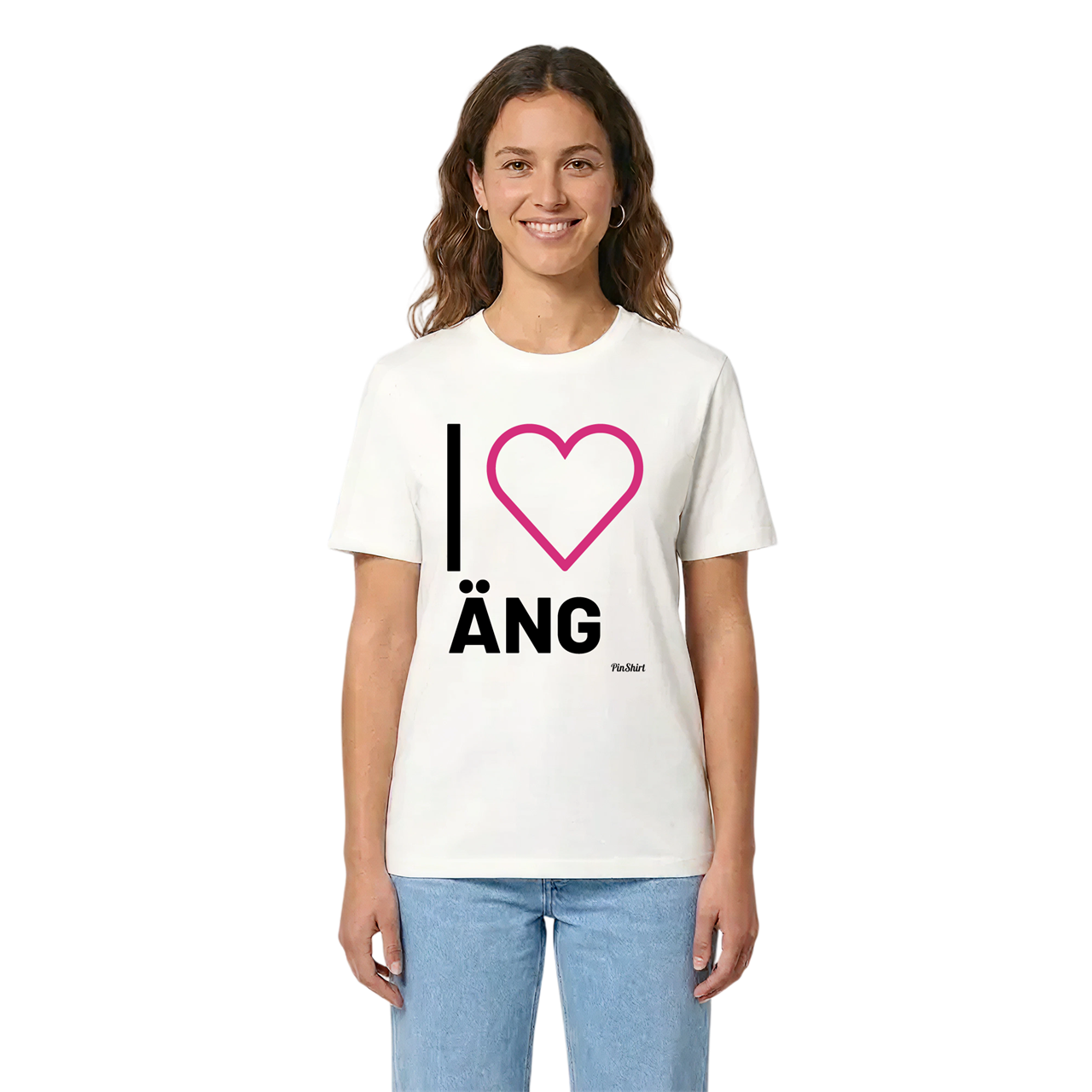 Jag älskar Äng t-shirt stort tryck i miljö