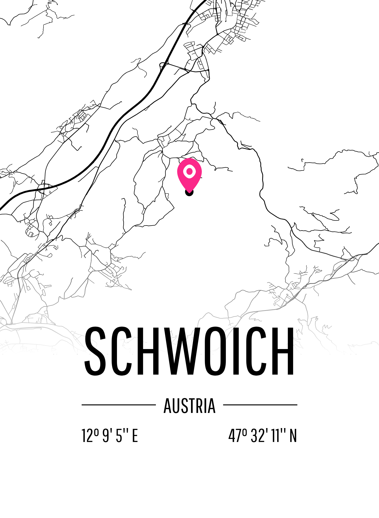 Map of Schwoich