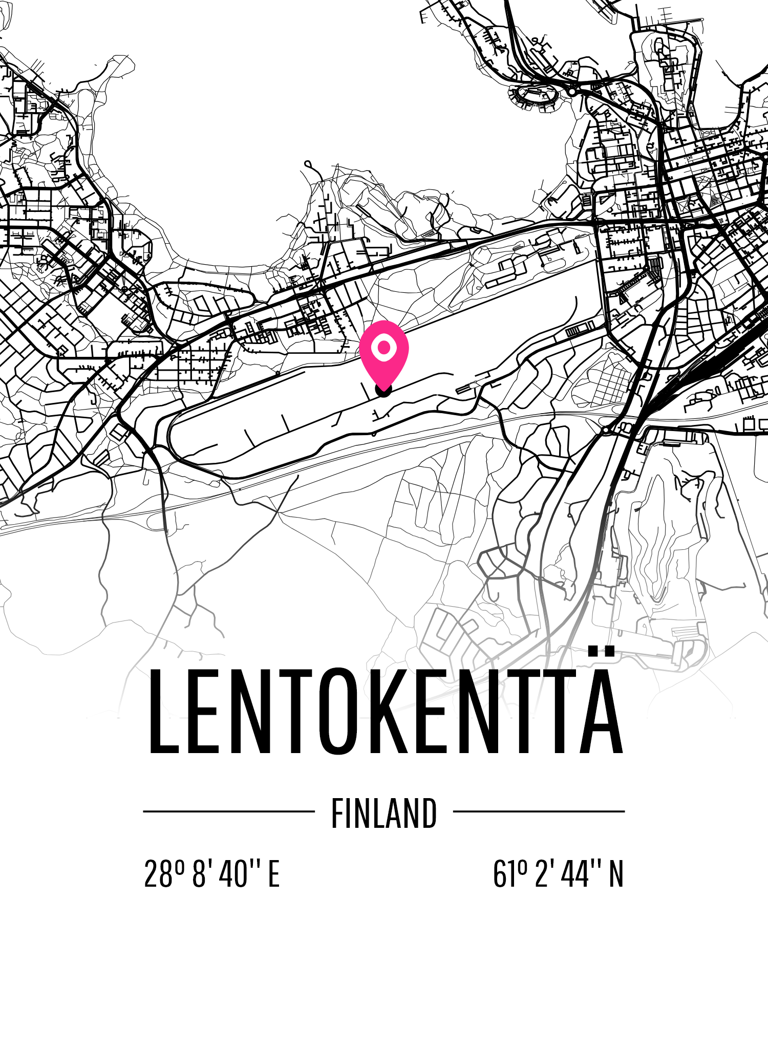 Map of Lentokenttä
