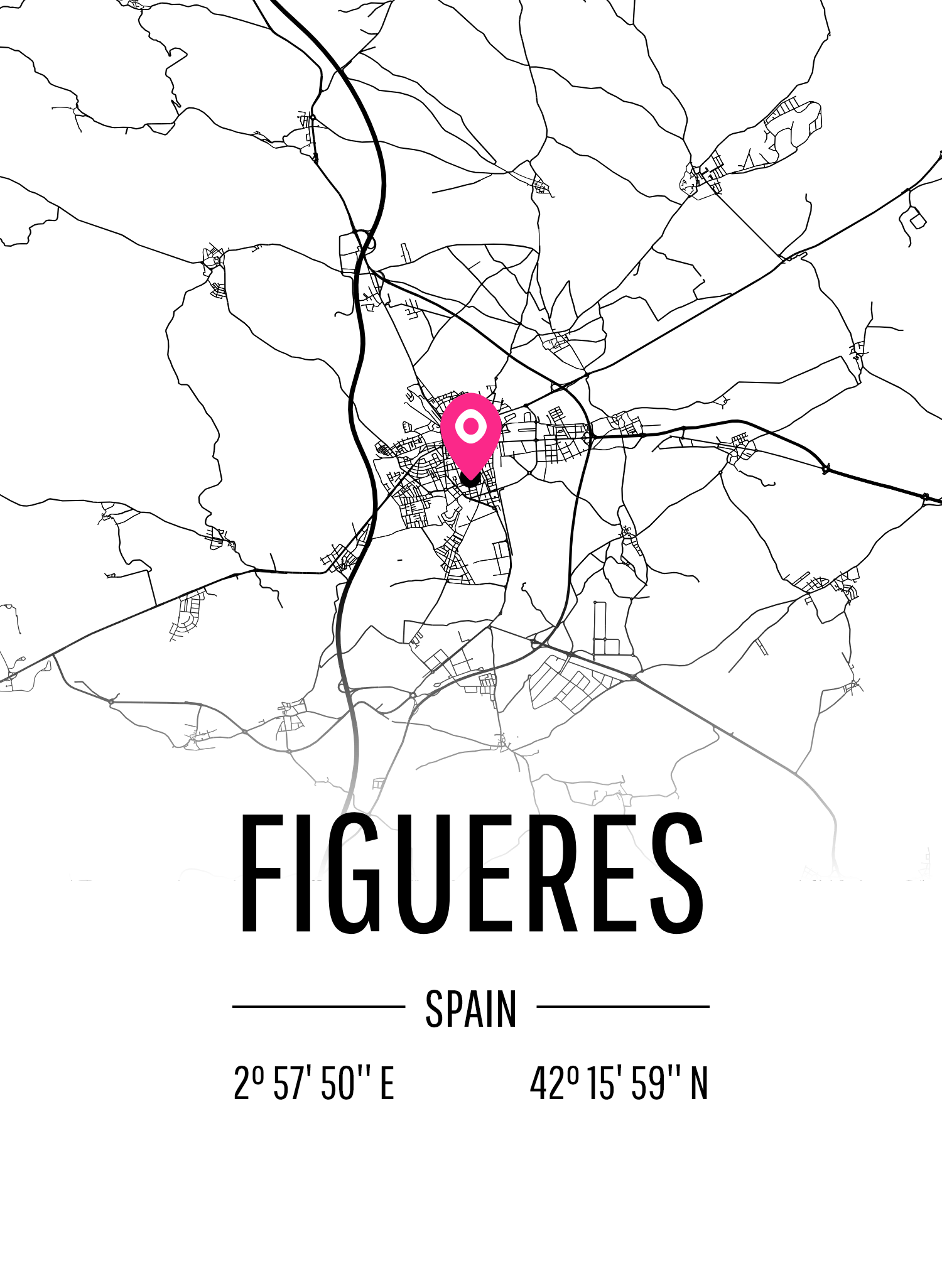 Karta över Figueres