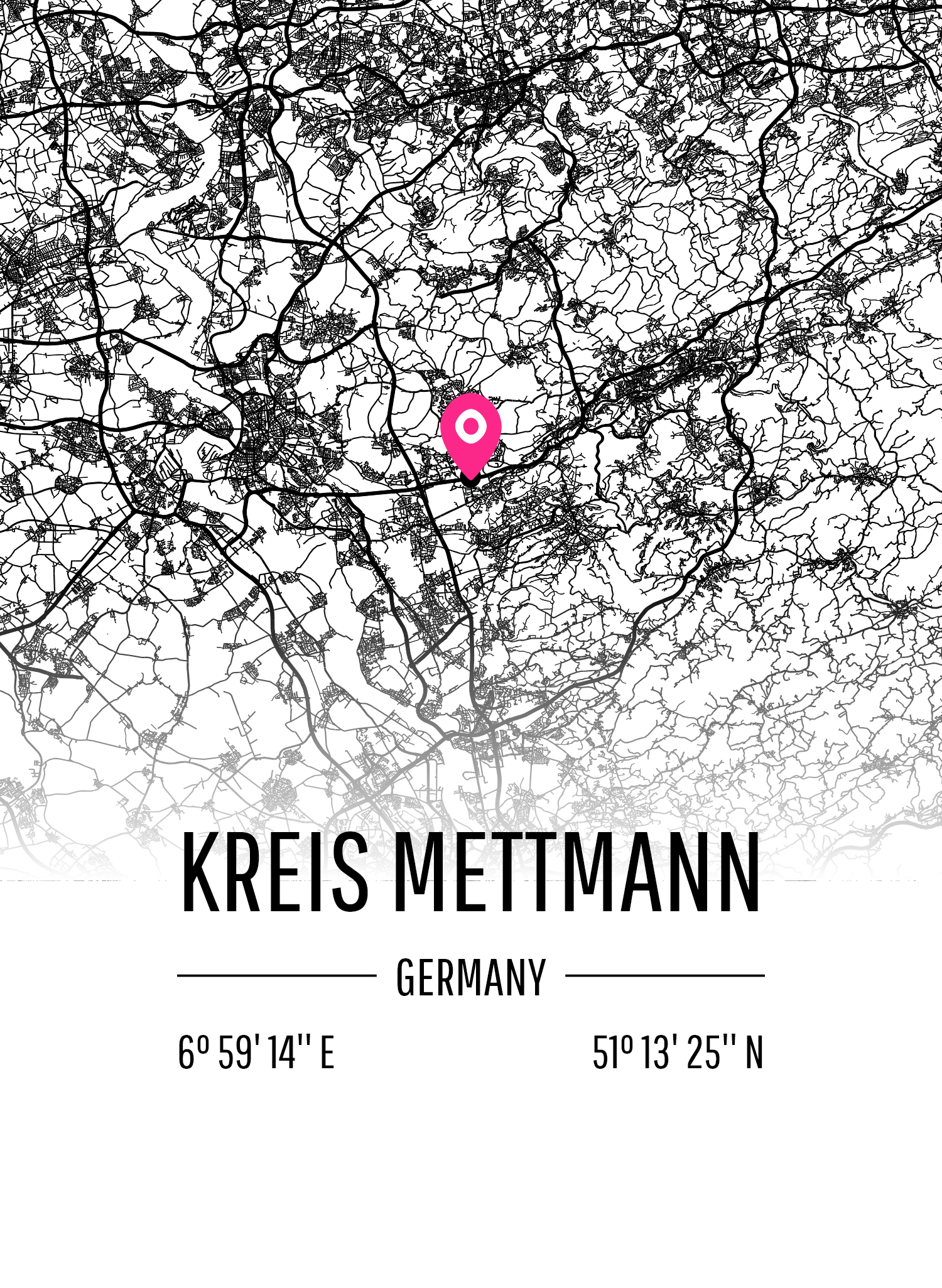 Map of Kreis Mettmann