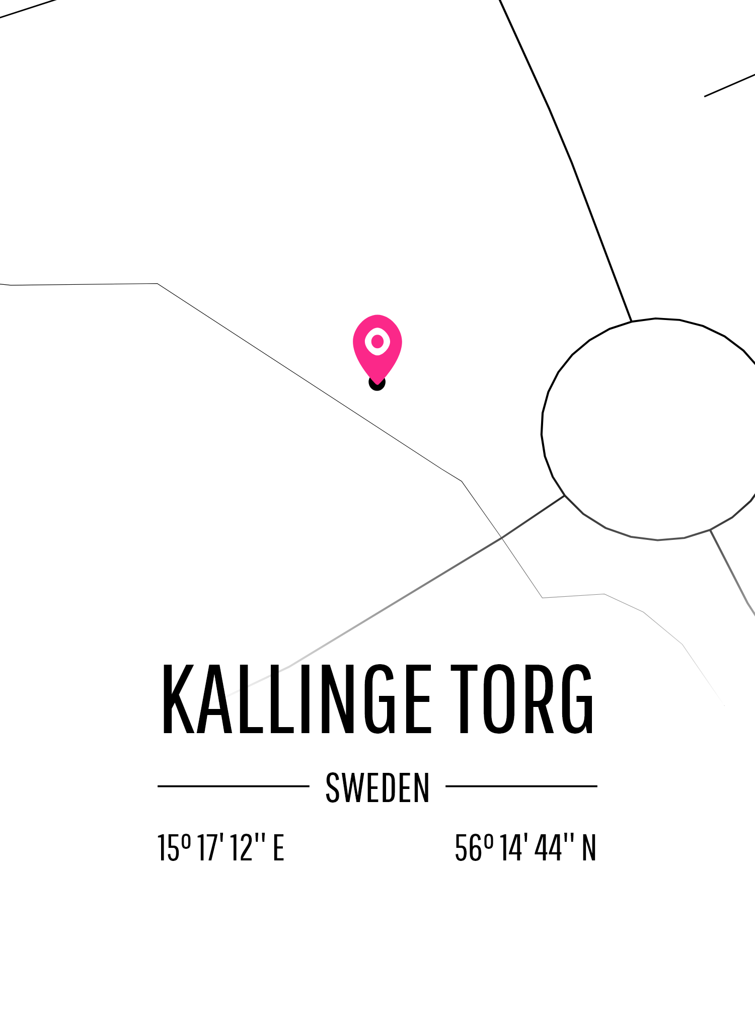 Karta över Kallinge Torg