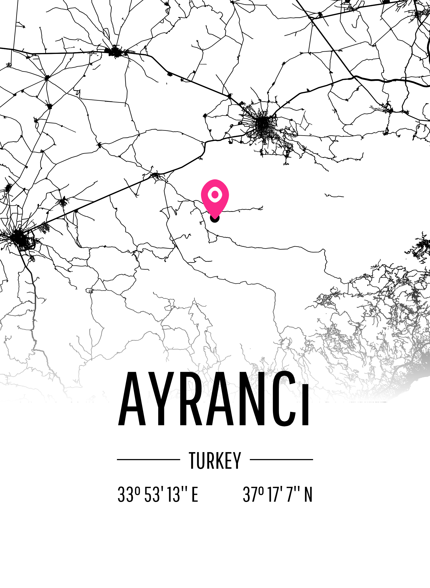 Map of Ayrancı