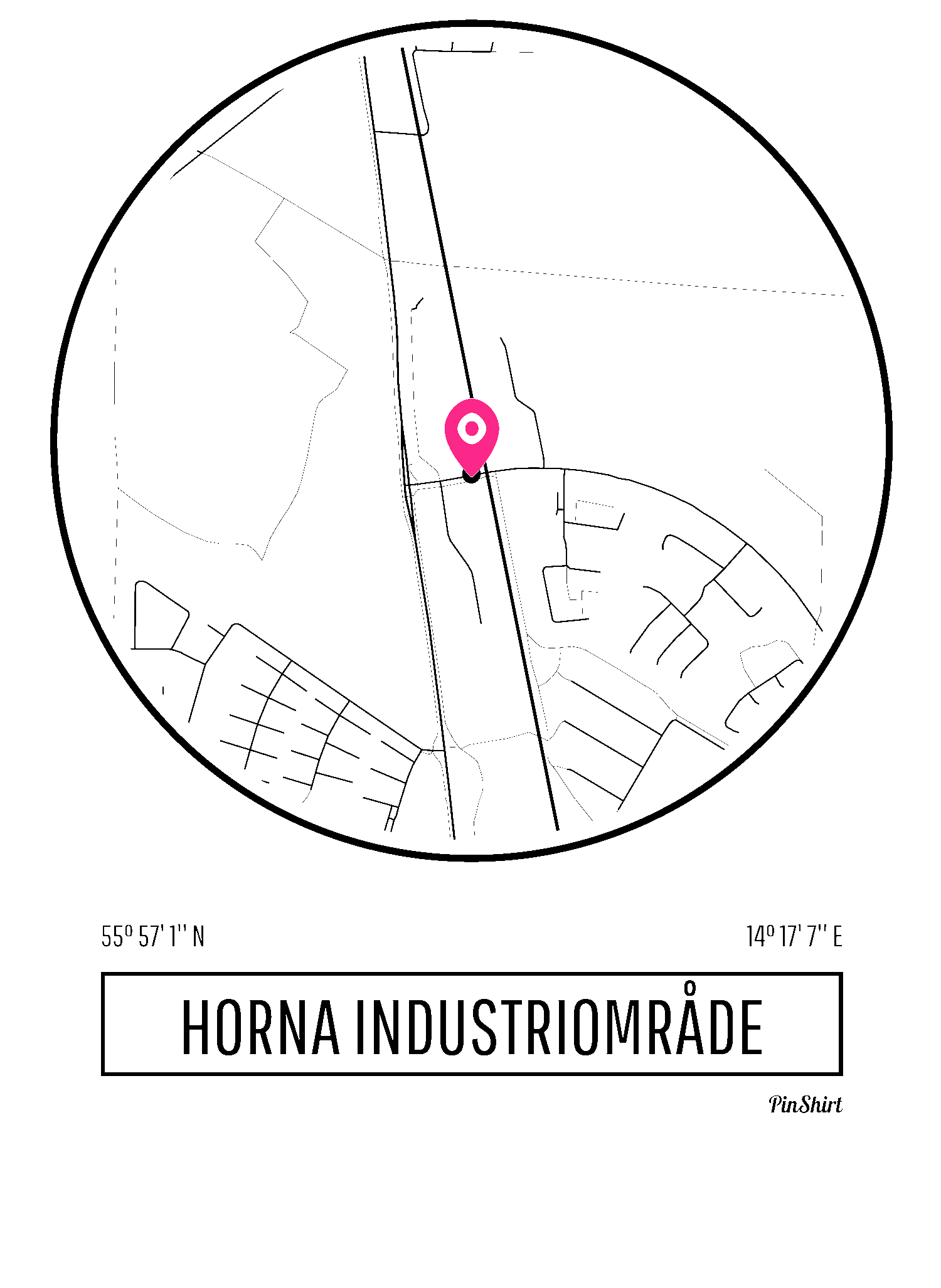 Karta över Horna Industriområde