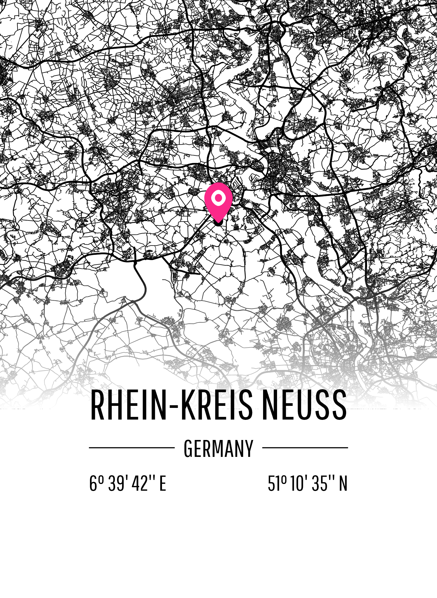 Map of Rhein-Kreis Neuss