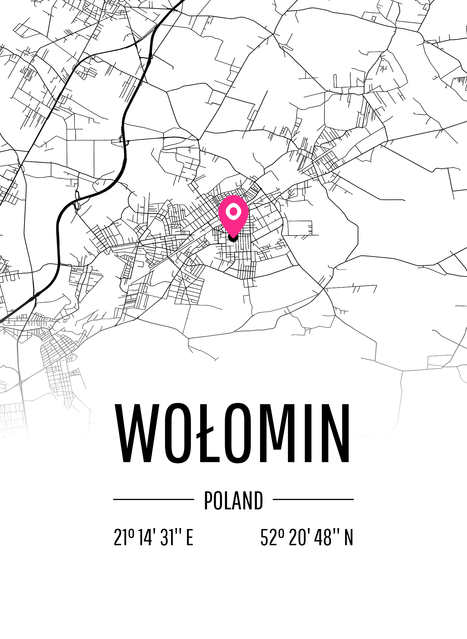 Karta över Wołomin